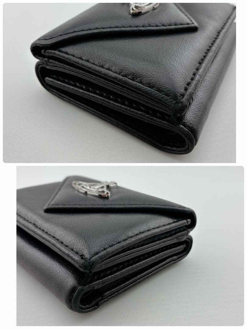 Vivienne Westwood 三つ折り財布 ブラック レザー オーブ 黒 - メルカリ