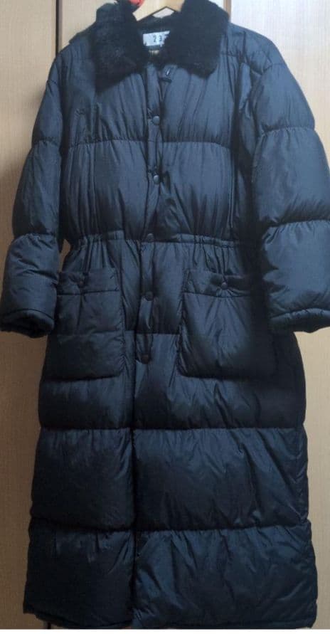 サザエ３です！！美品 23区 ダウンコート ファー フェザー 黒 38 ＆HALF ダウンコート ダウンジャケット 3WAYフォックスファーダウン