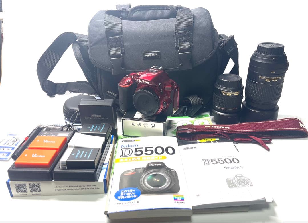 太麺様専用 ♪Wi-Fi機能☆ニコン D5500 一色レンズ2本セット | 激安