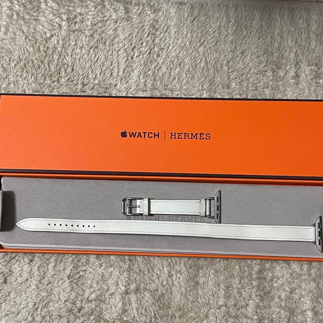 Apple Watch エルメス ホワイト ドゥブルトゥール 二重 41mm - メルカリ