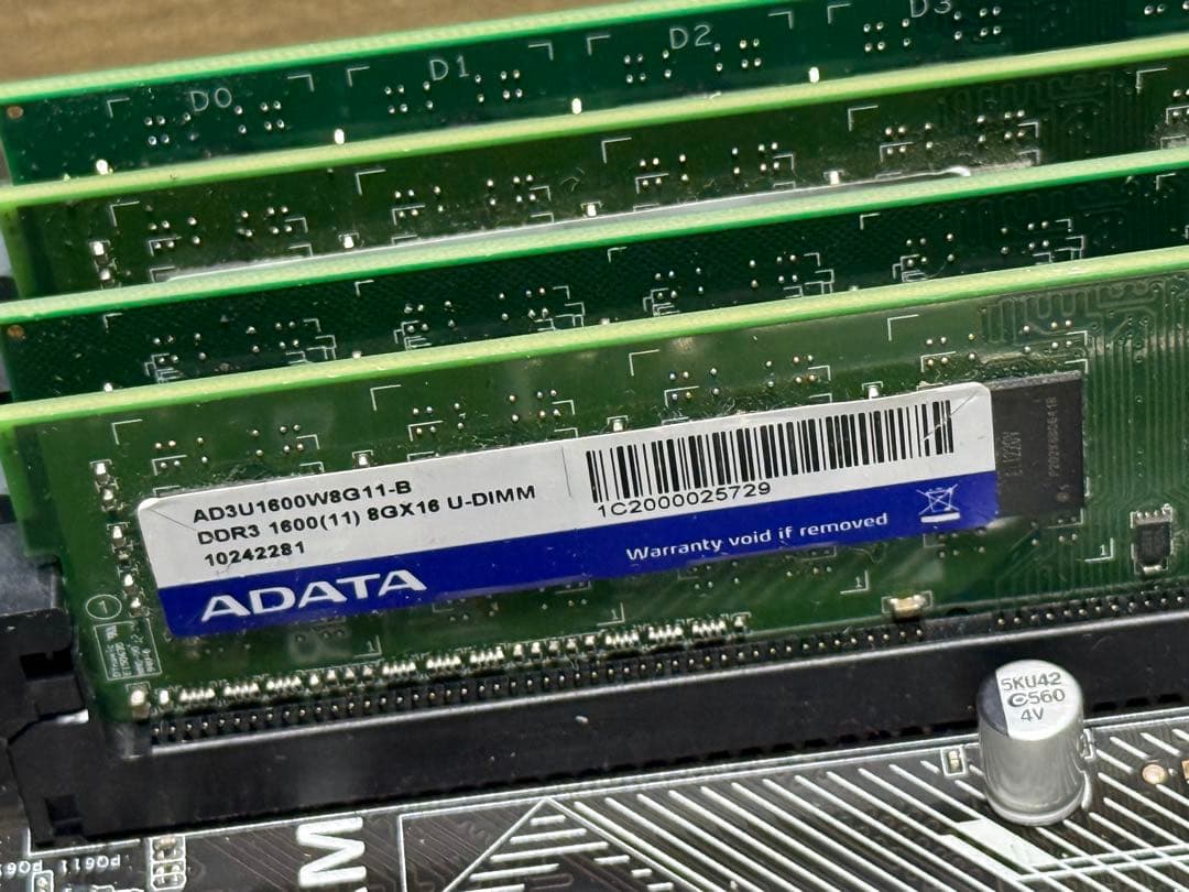 ASUS H97マザーボード　i7-4770K RAM32GBセット