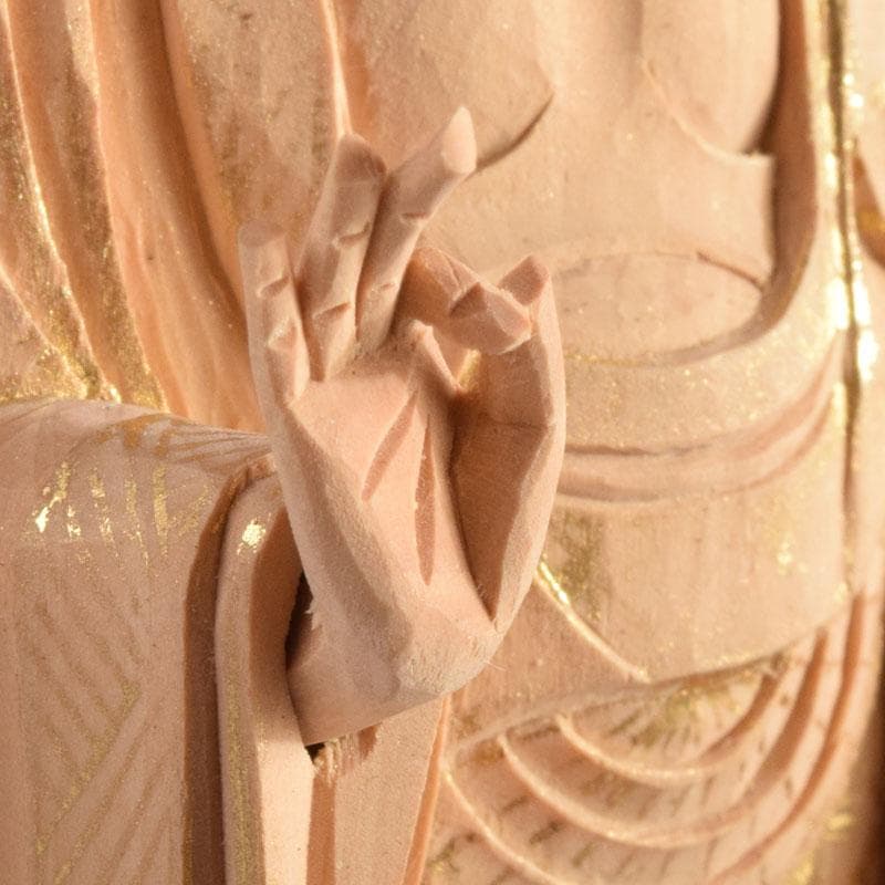 仏教美術 柘植彫刻 西立弥陀像 仏像 華鬘台 C 8845 - メルカリ