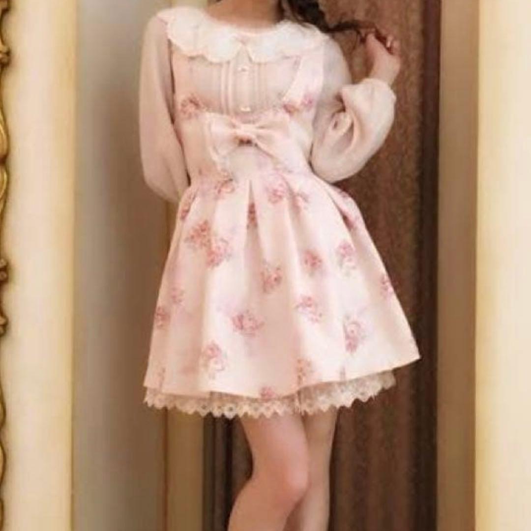 LIZLISA 花柄 ジャンスカ ワンピース 姫系 - メルカリ