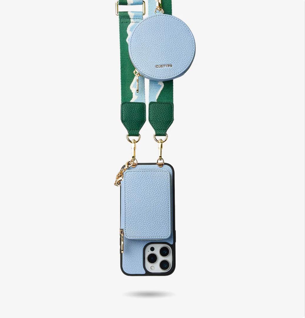 custype ライトブルー iPhone14proケース ストラップ付き 美品 Amazon.co.jp: CUSTYPE iPhone 14 Pro用 MagSafeケース 財布 女性用