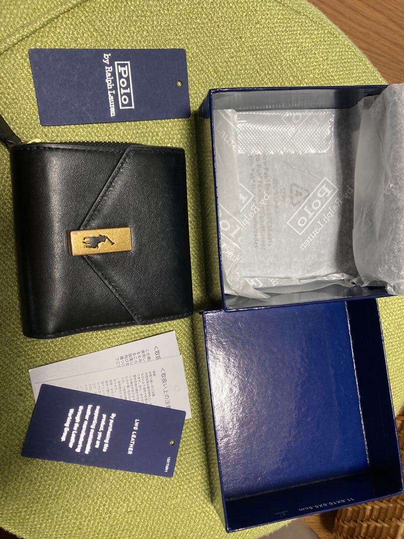 Polo ID レザー コンパクト ウォレット 001ブラック - メルカリ
