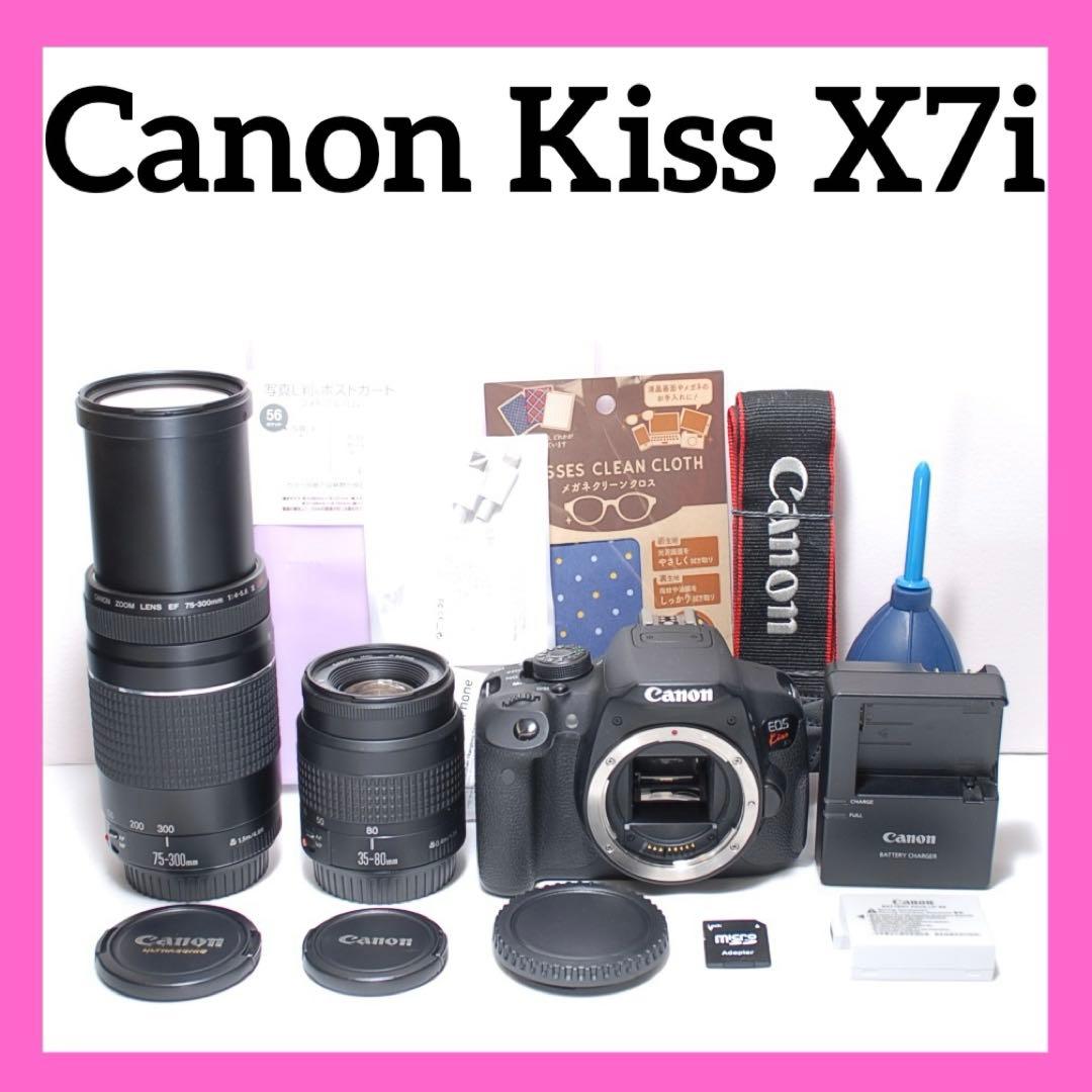 ✨美品✨スマホ転送✨Canon kiss x7i ✨望遠ダブルズームキット - メルカリ