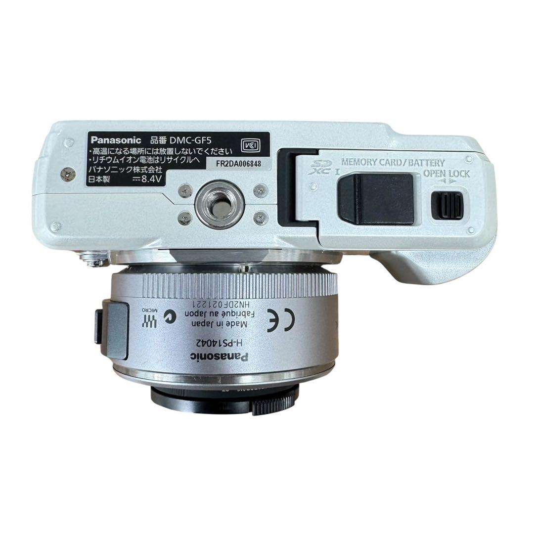 パナソニックDMC-GF5 ホワイト＆レンズH-PS14042 ミラーレスカメラ