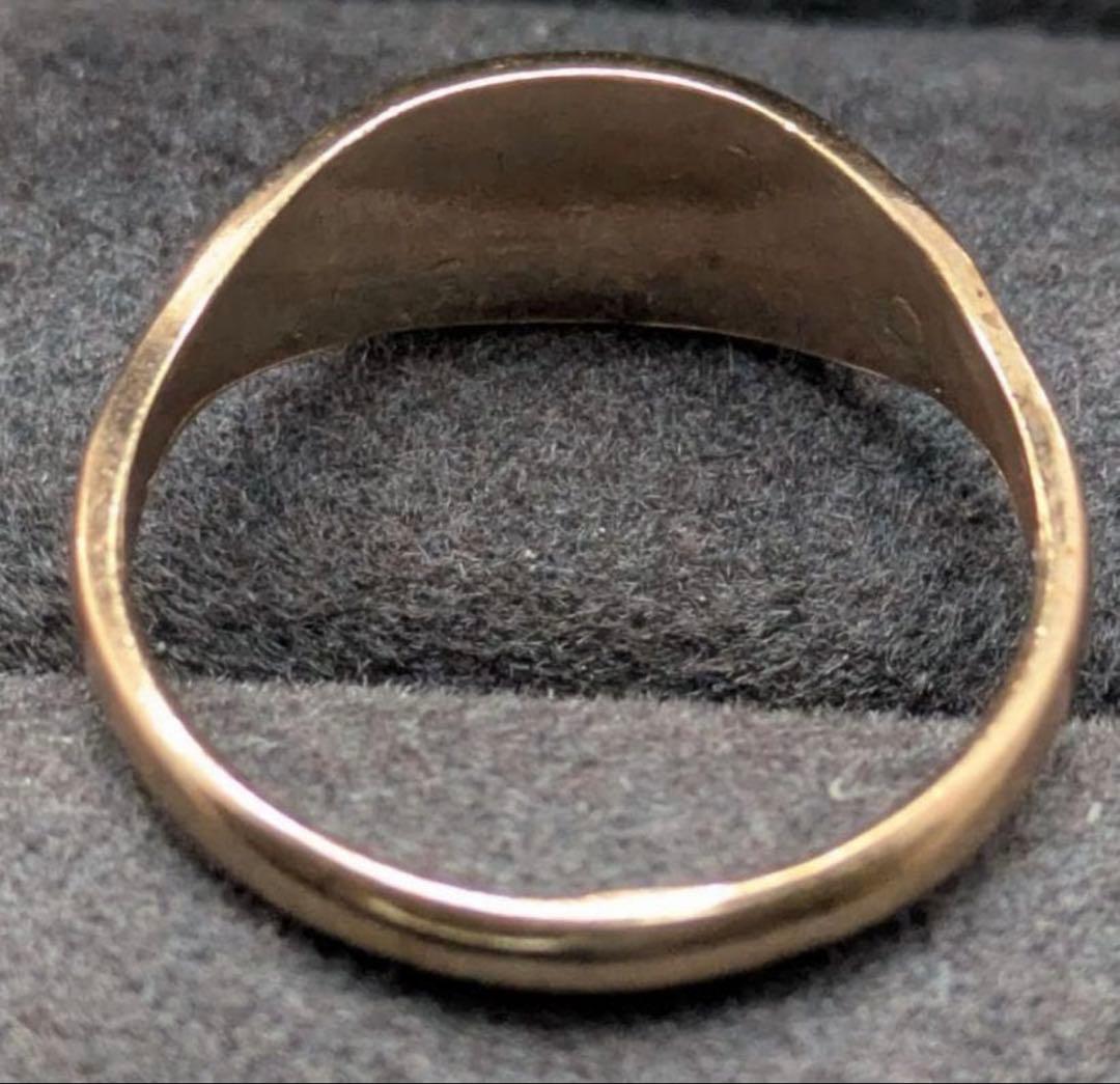 イニシャル「S」 ヴィンテージ 10金 GF シグネットリング 9号 2.5g