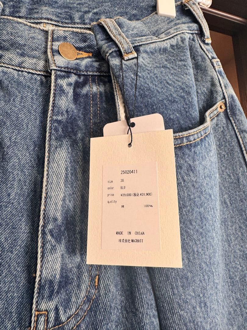machatt マチャット タックデニム サイズ38 - メルカリ