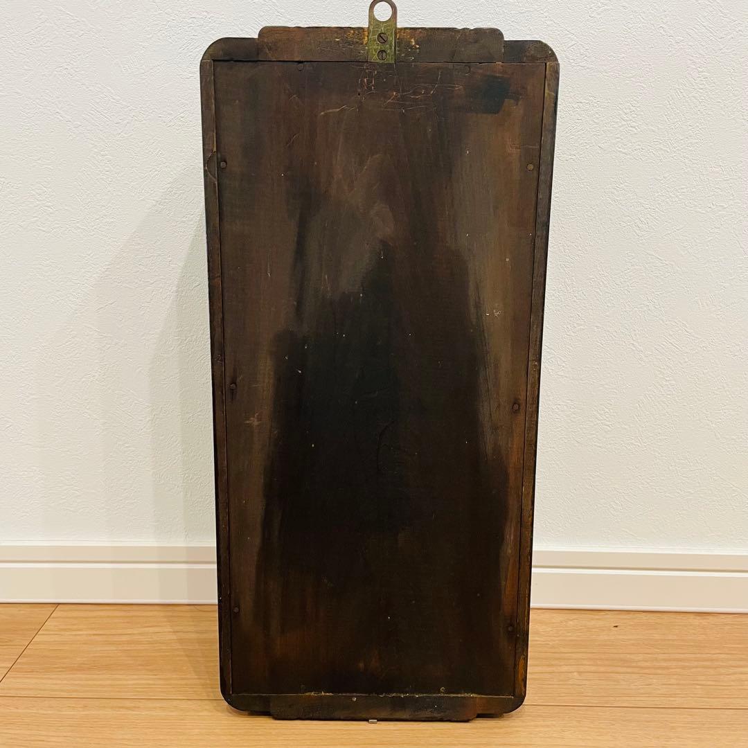 昭和レトロ アンティーク 津田時計 振り子時計 木製枠 掛時計 ゼンマイ