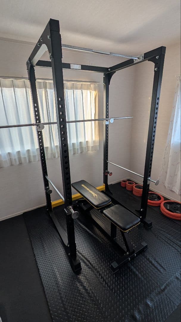 ボディーメーカー　パワーラック　アイロテック　140kg　バーベル　ホームジム IROTEC（アイロテック） パワーラック マスキュラーセット140R