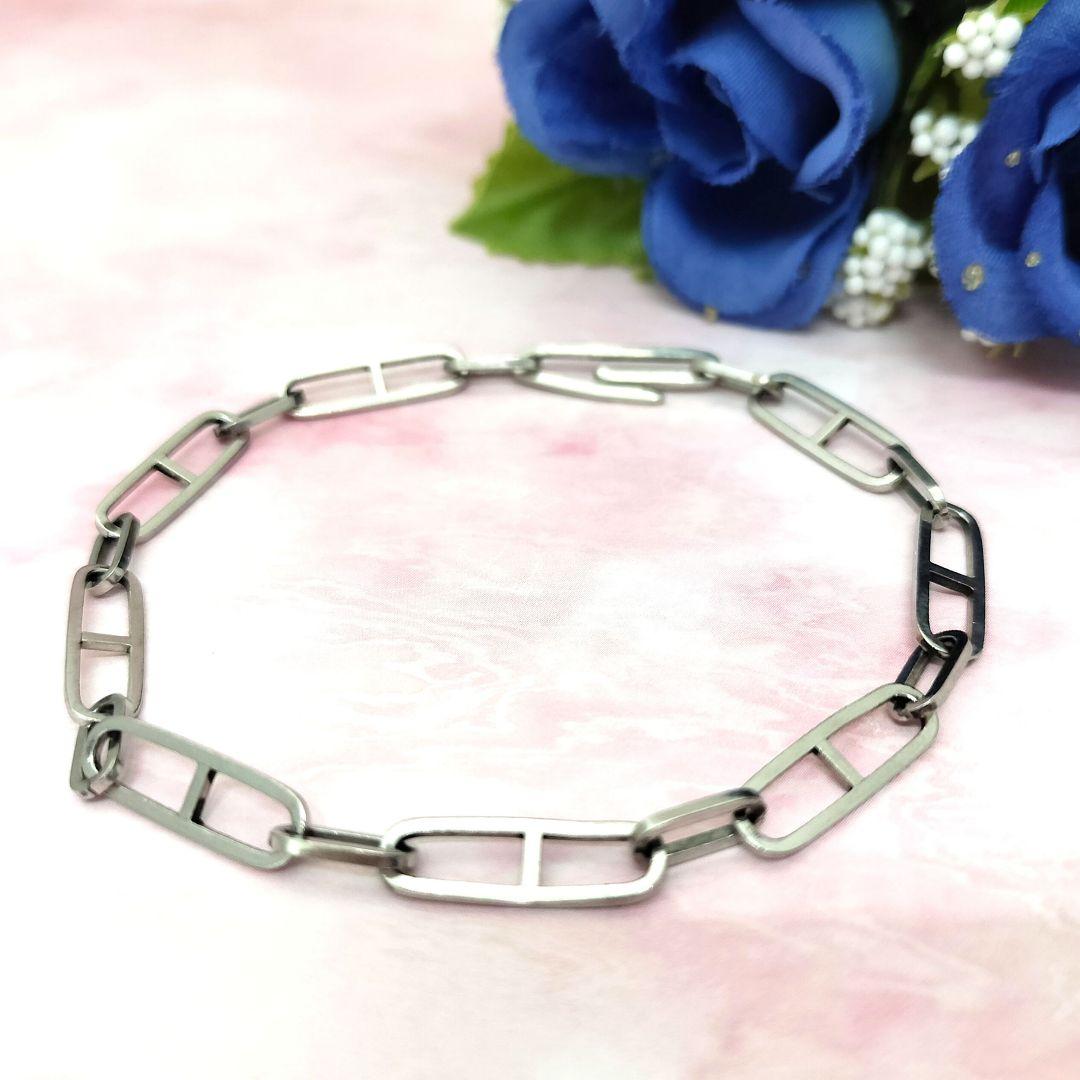 さとし様専用Pt900 プラチナ ブレスレット アンカーチェーン 17,3cm