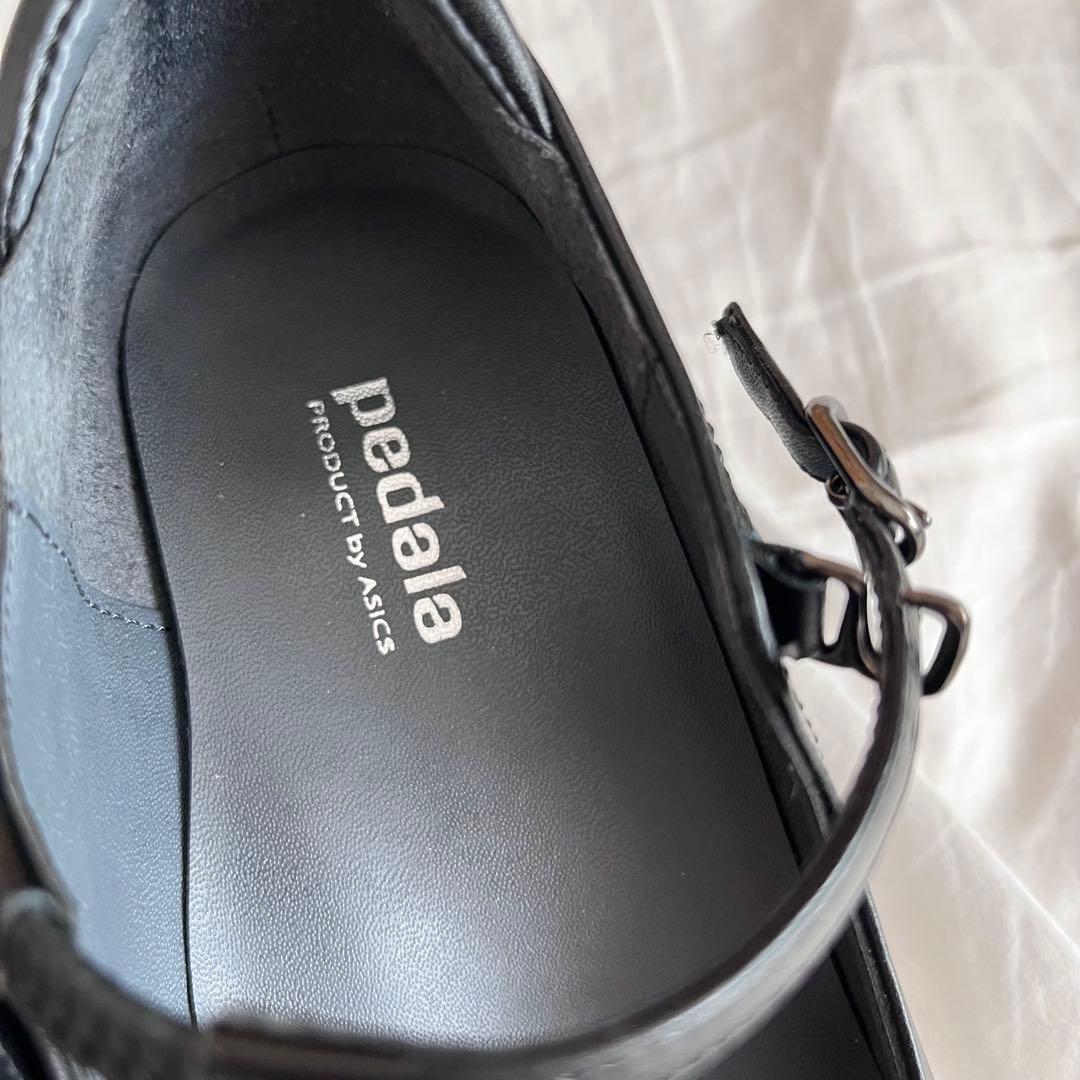 asics walking ペダラ　ストラップパンプス　ブラック 22.5EE