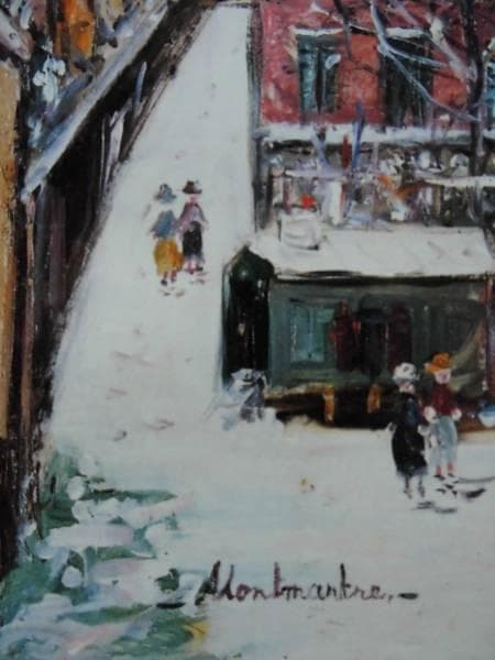 Utrillo、NEIGE、希少画集画、新品額装付