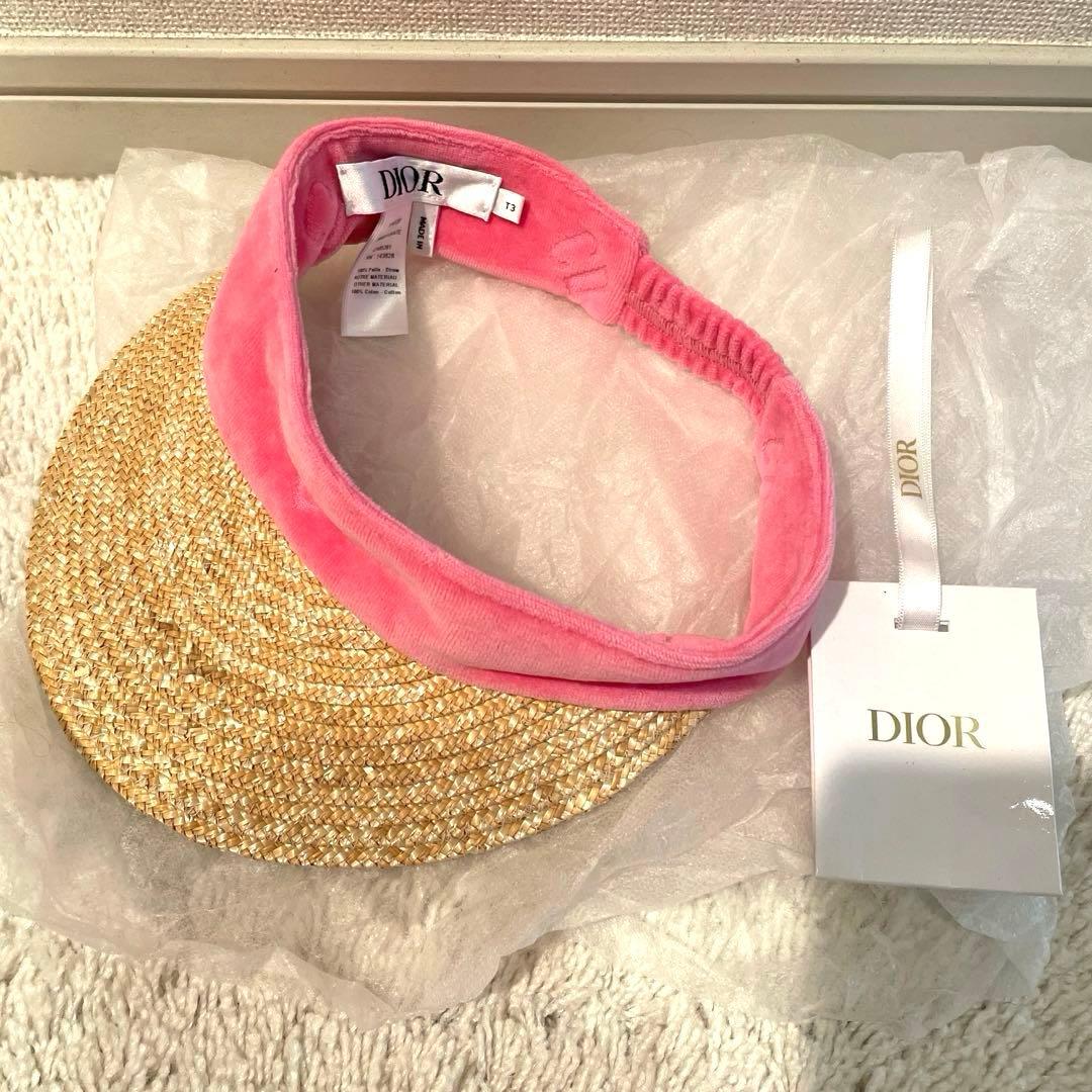 試着のみ　baby DIOR サンバイザー　キャップ帽子　キッズ 試着のみ baby DIOR サンバイザー キャップ帽子 キッズ 試着のみ baby