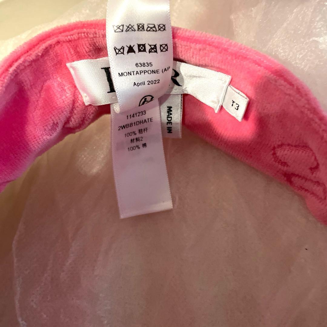 試着のみ baby DIOR サンバイザー キャップ帽子 キッズ 試着のみ baby