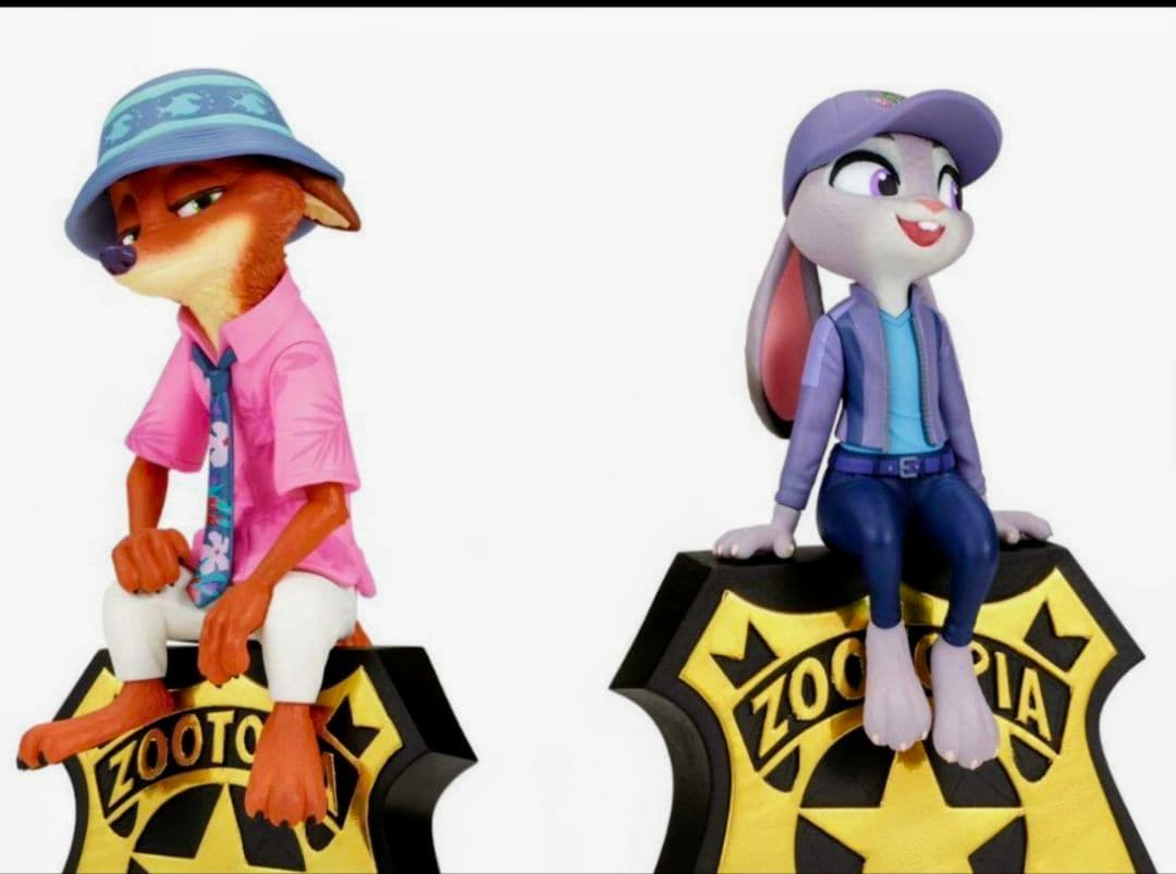 モニタートップフィギュア ジュディ・ホップス ニック・ワイルド 2点