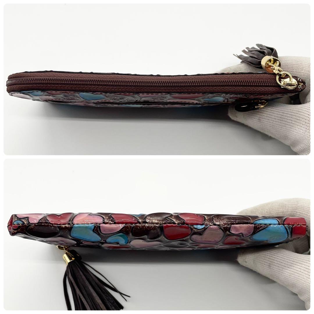 未使用級✨アタオ リモ ハッピーヴィトロ 長財布 ハート L字 ジュエル