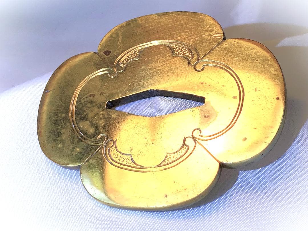 木瓜形金銅鍔 】 切羽揃い 奉納剣/宝剣/軍刀