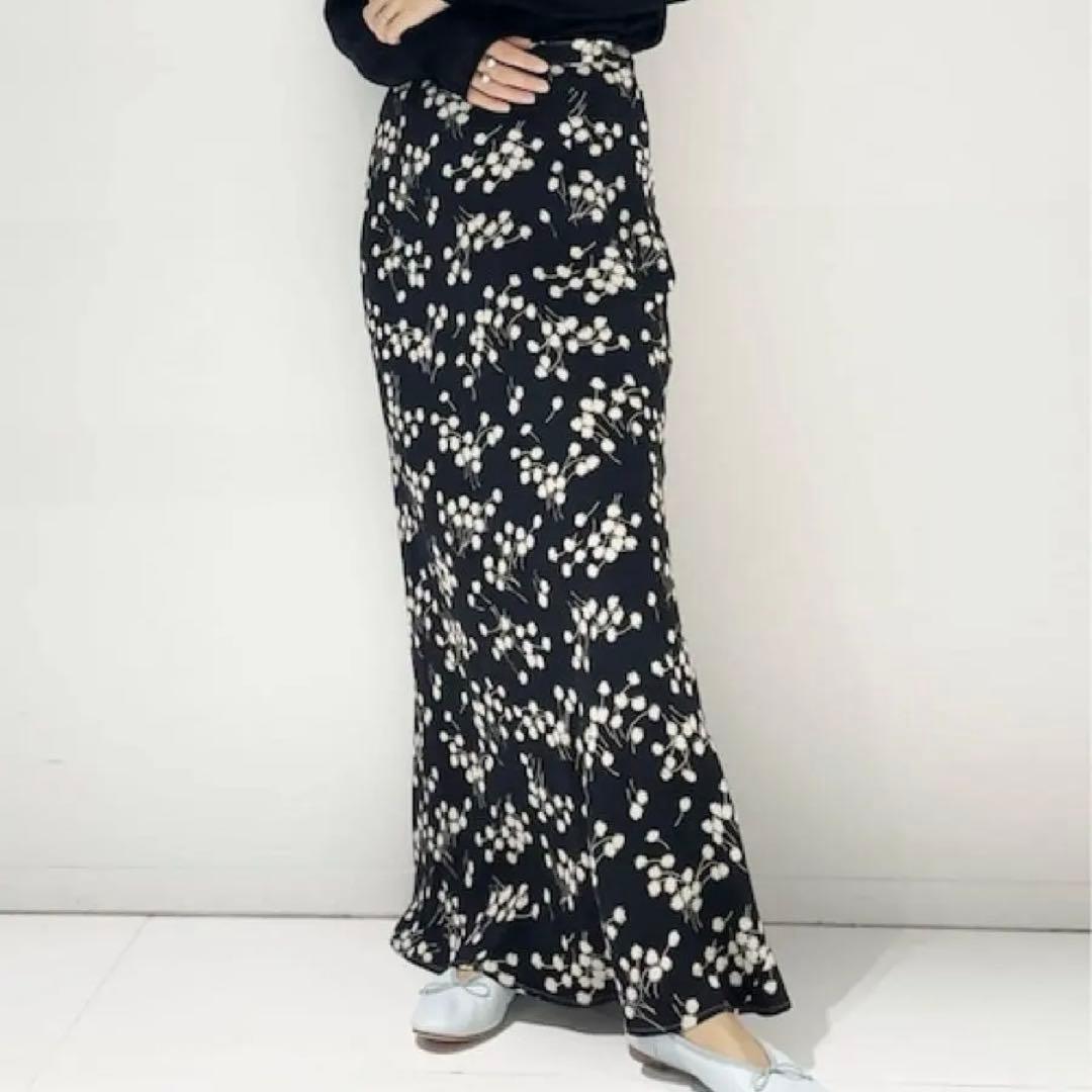 大人気✨EDIT.FOR LULU フラワーマキシスカート 黒 定価2.4万円 EDIT.FOR LULU - edit for lulu フラワー マキシスカート エディット