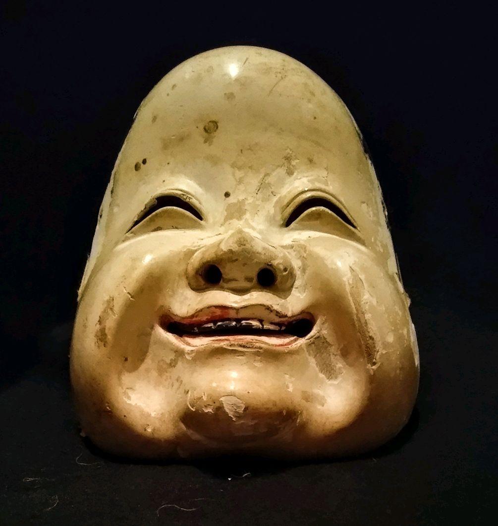 能面 木彫り 乙面 乙女 狂言面 時代物 希少 古美術 おかめ 小面 - メルカリ