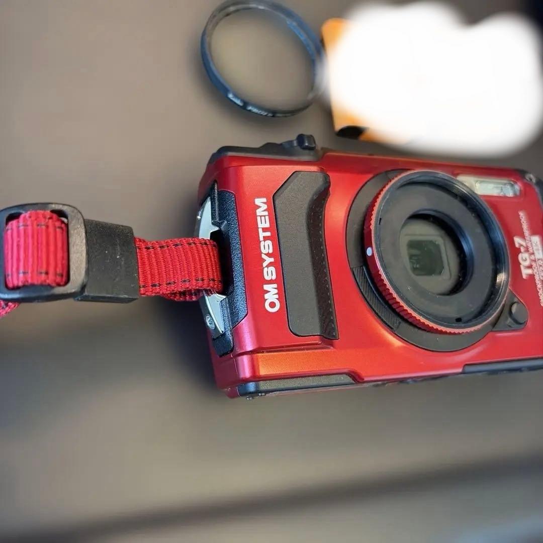 OM SYSTEM TG-7 デジタルカメラ 赤