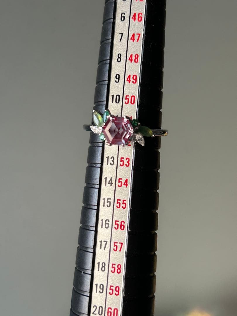 未使用◇アレキサンドライト＆モスアゲートリング 約11号 - メルカリ