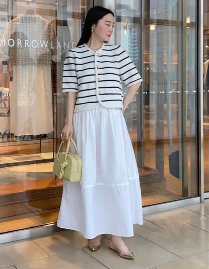 【TOMORROW LAND】クリスピータフタ ギャザーマキシスカート　36 TOMORROWLAND - TOMORROW LAND クリスピータフタ ギャザーマキシ