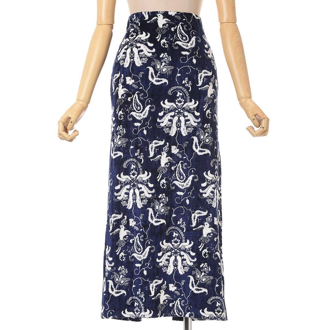 mame kurogouchi ベロアジャージーアイラインスカート mame kurogouchi ベロアジャージーアイラインスカート - メルカリ