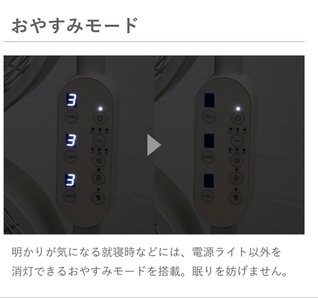 moku. DCモーター 家庭用扇風機 ホワイト