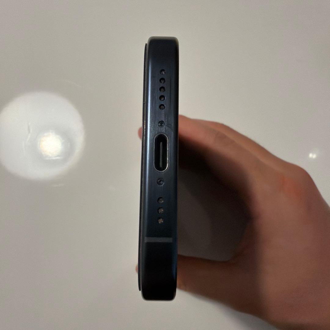 iPhone 15Pro 128GB本体-ブルーチタニウム-動作正常-背面割れ