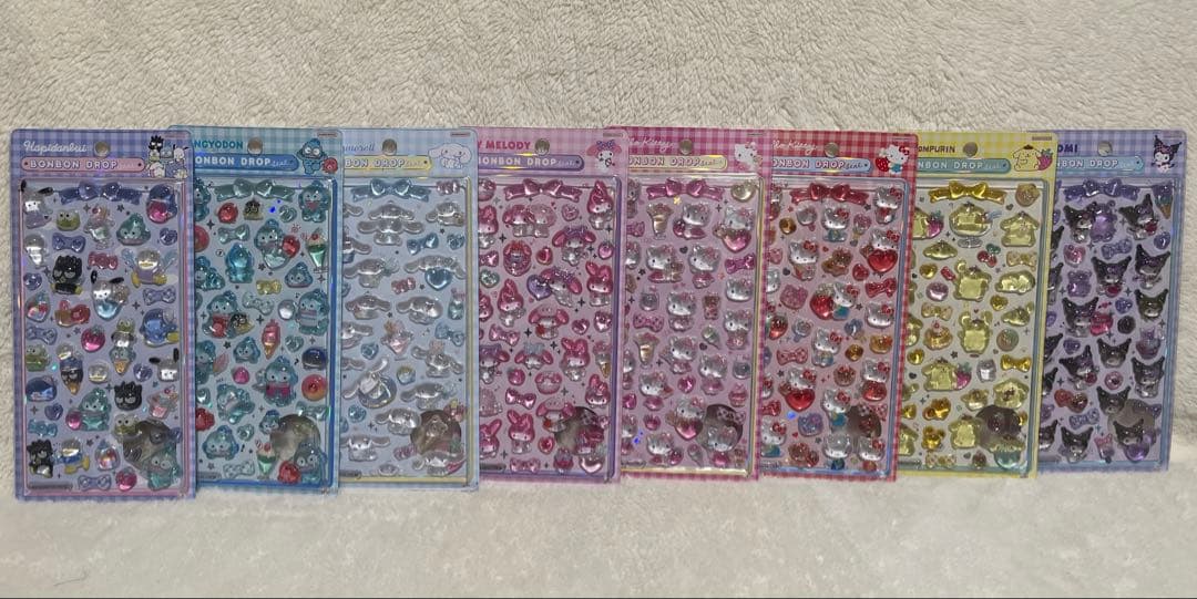 サンリオ ボンボンドロップシール 第2弾 コンプリートセット 楽天市場】サンリオキャラクターズ ボンボンドロップシール 8柄 [M便 1