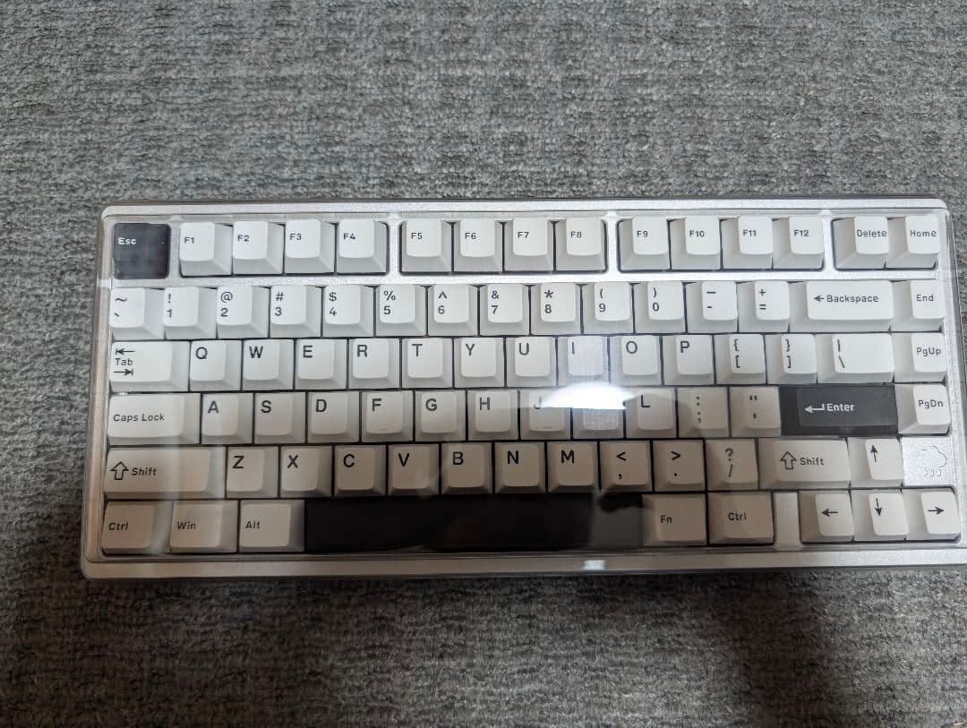 カスタムキーボード Rainy 75 Lite シルバー (HMX紫薇軸)