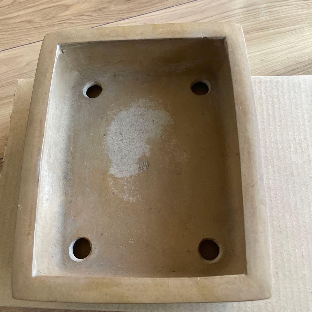 盆栽鉢 植木鉢 落款印 長方形 大きめ シンプル 山野草