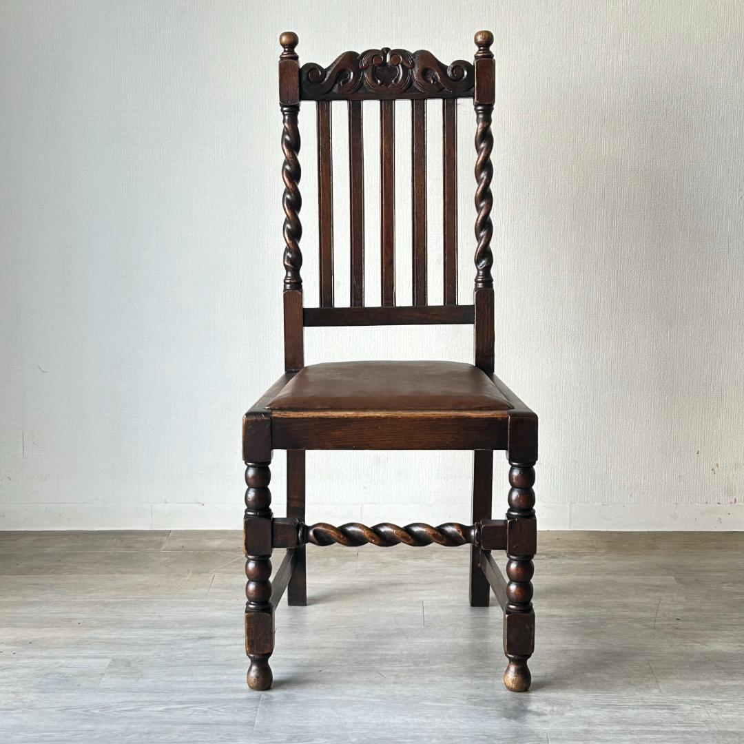 イギリス アンティーク 家具 ハイバック ダイニング チェア 椅子 419A1 イギリス アンティーク 家具 ハイバック ダイニング チェア 椅子 419A1