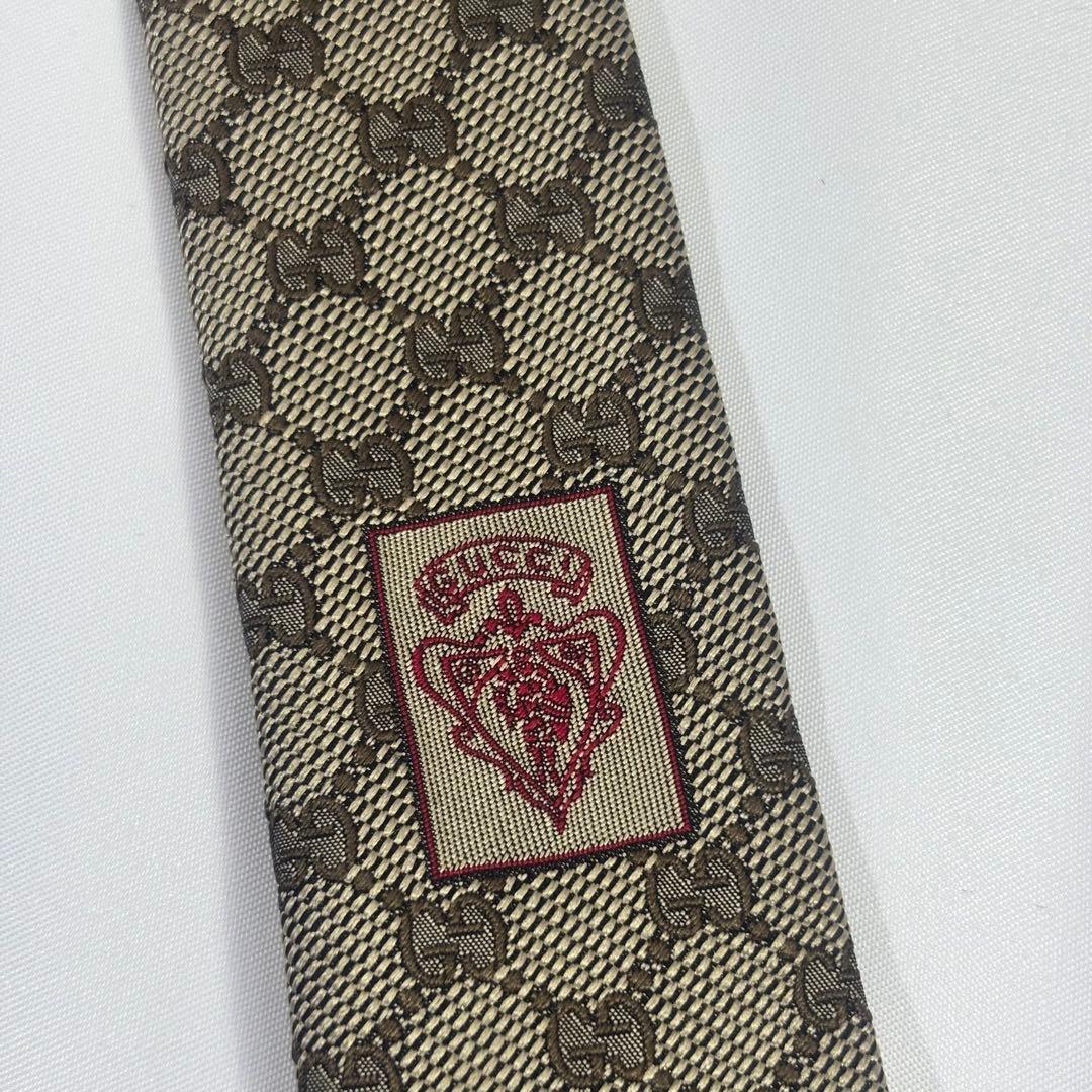 GUCCI GGジャカード シェリーライン ネクタイ ベージュ系 - メルカリ