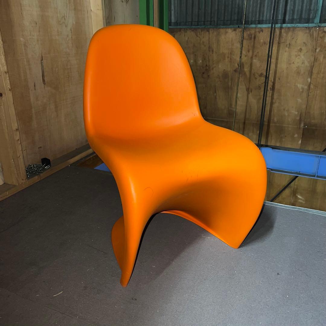 2F【used】①ヴィトラ　パントンチェア　デザイナーズチェア　オレンジ Verner Panton（ヴェルナー・パントン）パントンチェア “Panton Chair