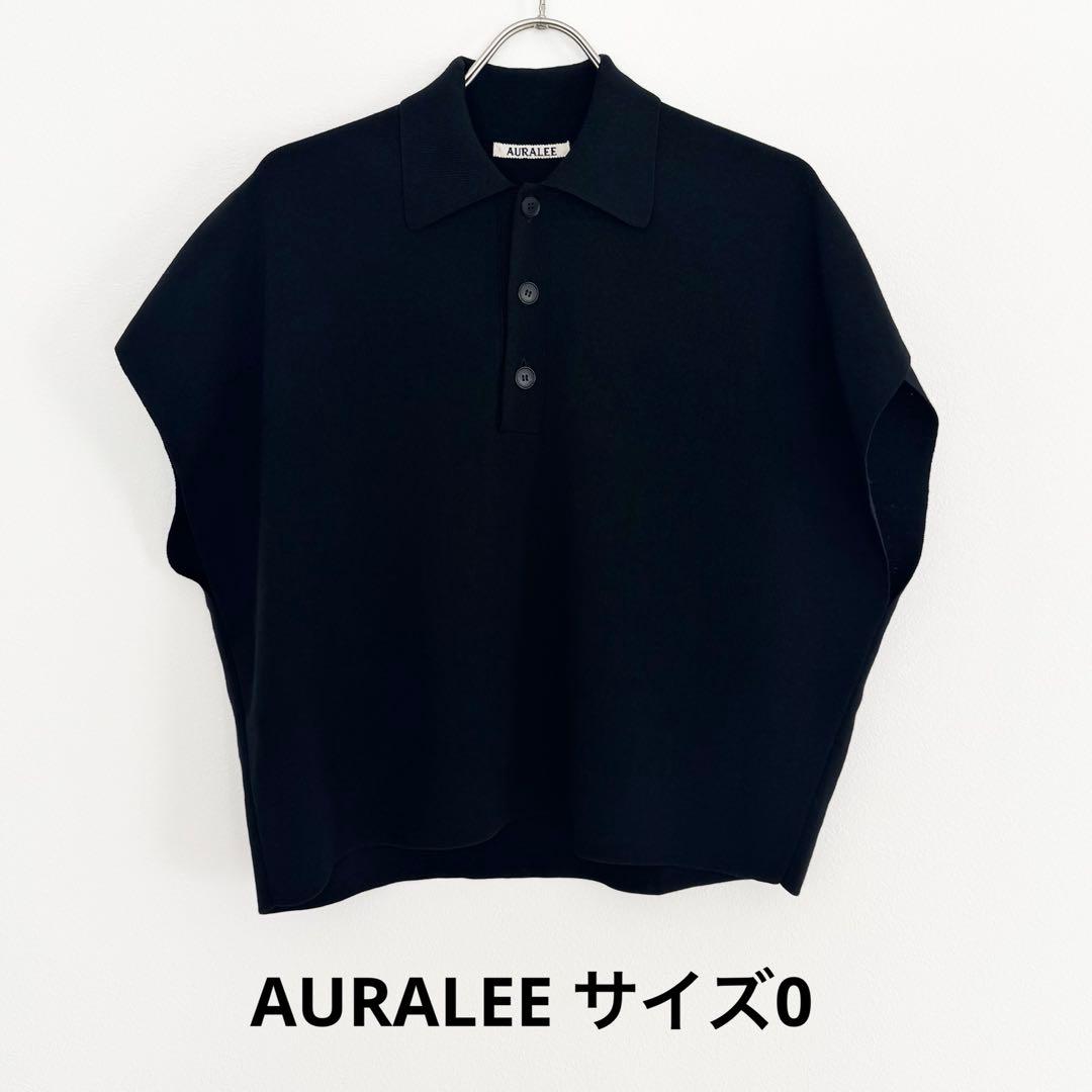 オーラリー AURALEEスリーブレスポロニット ブラック サイズ0美品 1600024S0499_x1_a007.jpg