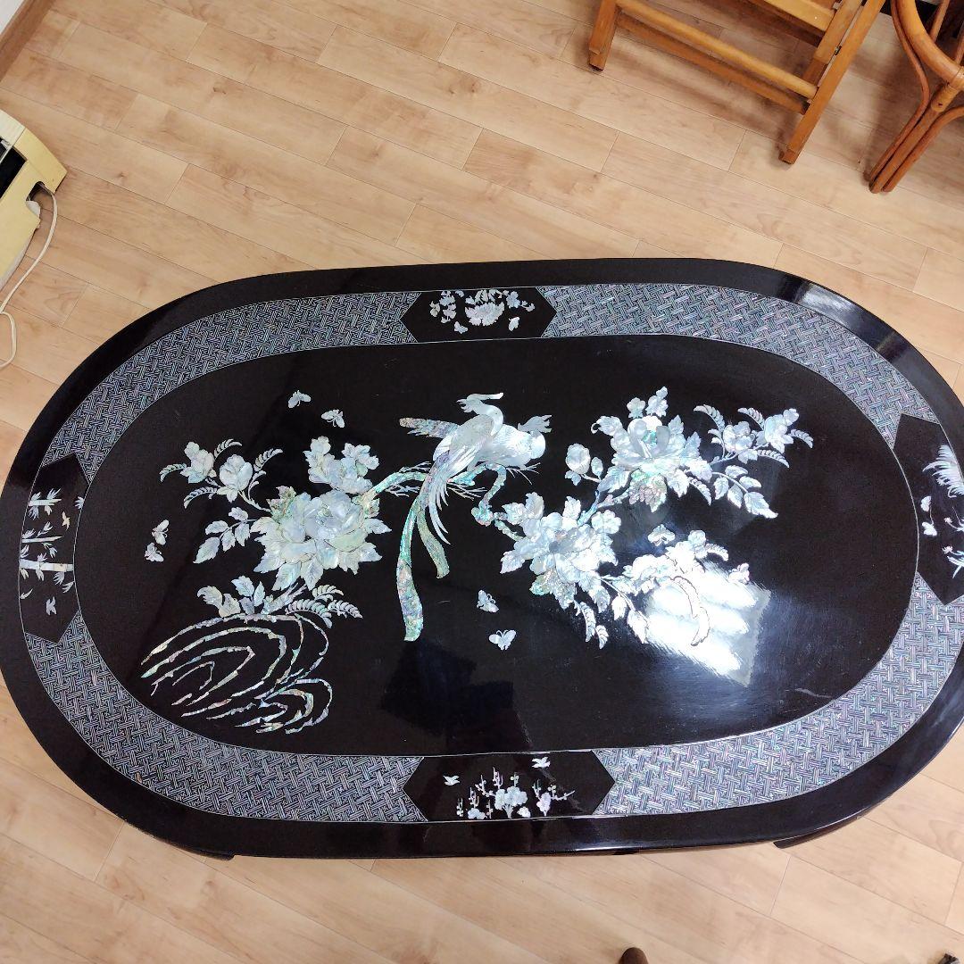 螺鈿テーブル　ローテーブル　座卓　円卓螺鈿　ラデン　高級　李朝家具 IMG_0248_fea1dd20-753f-4cfc-