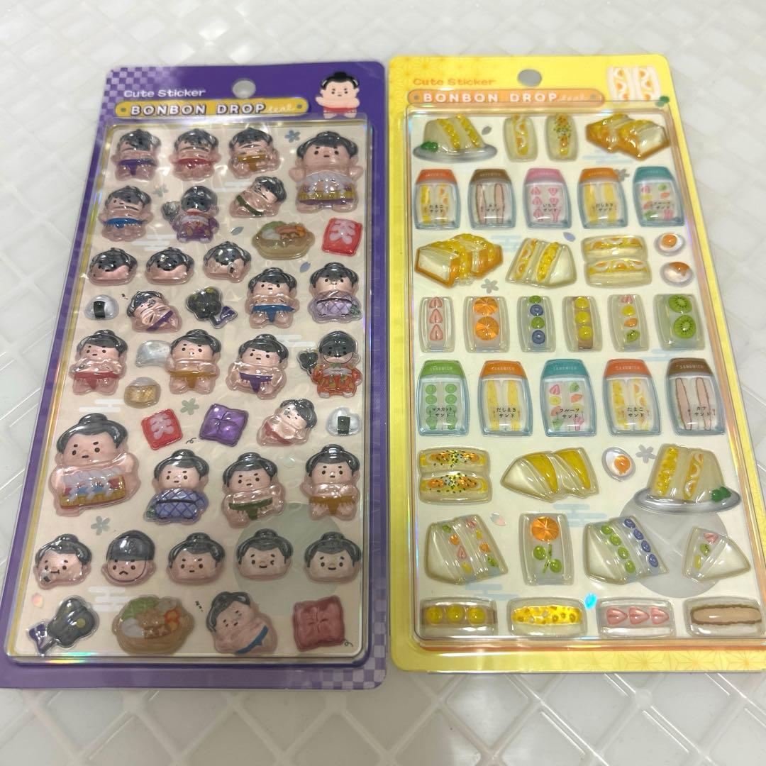 正規品 ボンボンドロップシール 和柄 お相撲さん たまごサンド