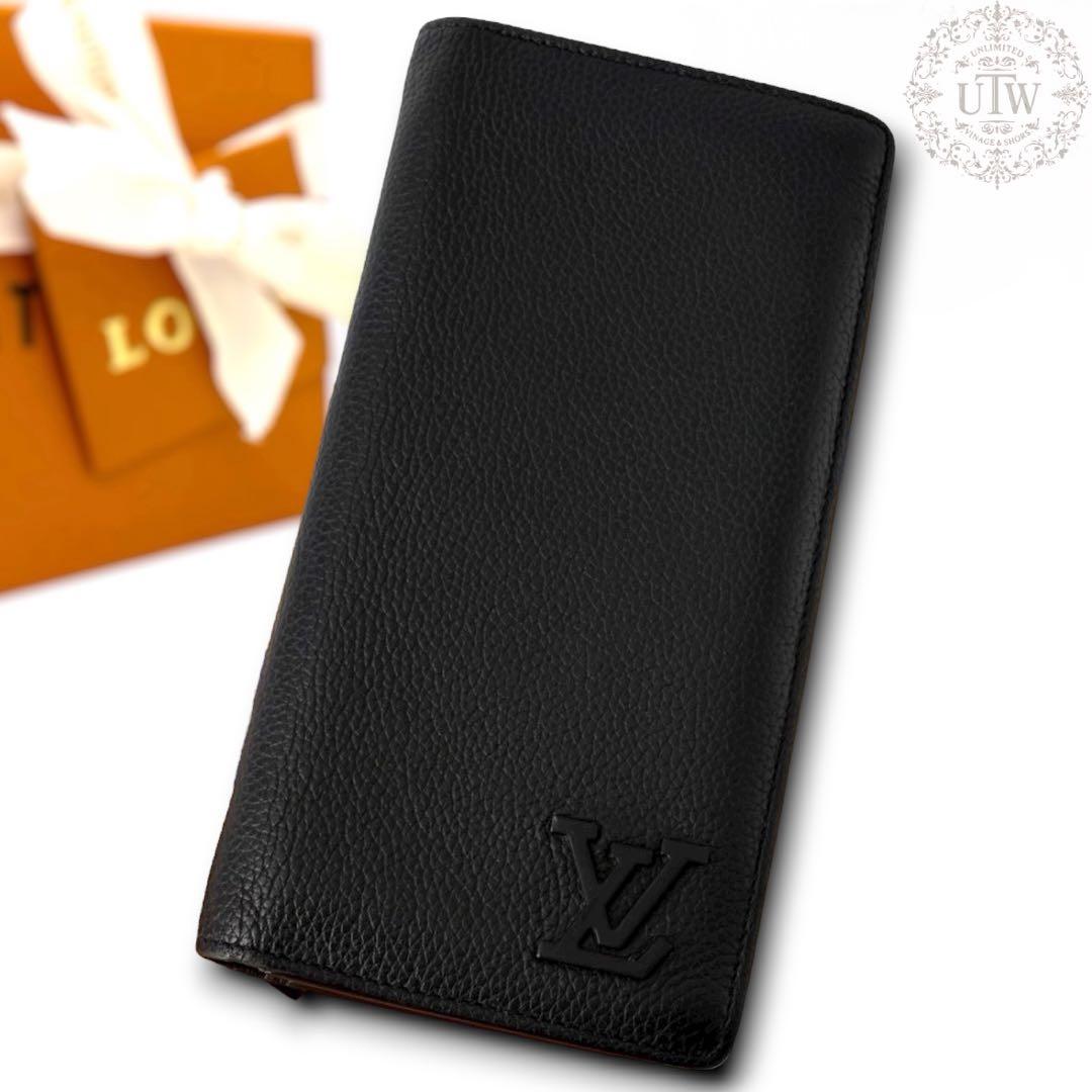 新型　ルイヴィトン アエログラム ポルトフォイユ ブラザ NM　ブラック　黒 超美品】ルイヴィトン アエログラム ポルトフォイユ ブラザ 黒