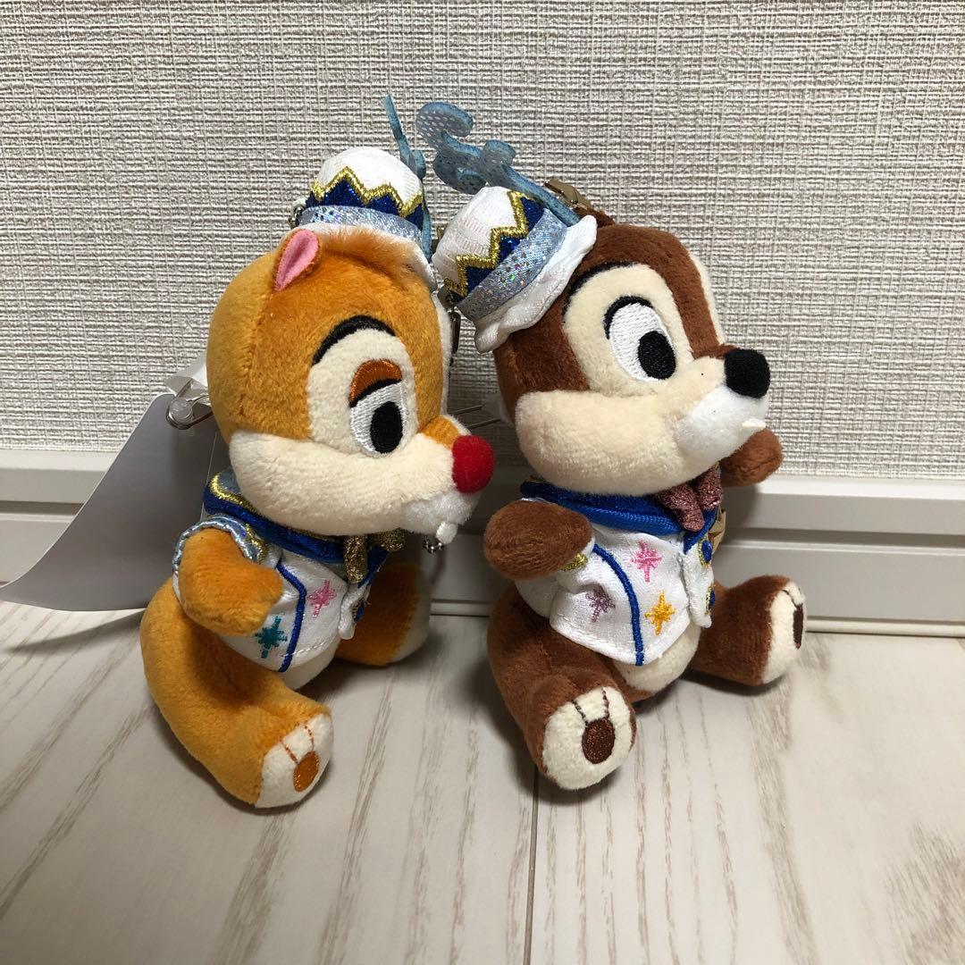 チップとデール ディズニーシー 20周年 ぬいぐるみバッジ2個セット
