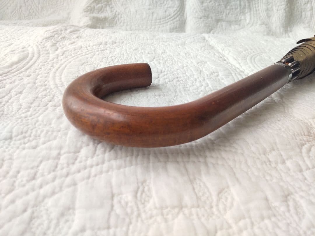 クリスチャン・ディオール長傘 カバー付きブラウン メンズ 焦げ茶の