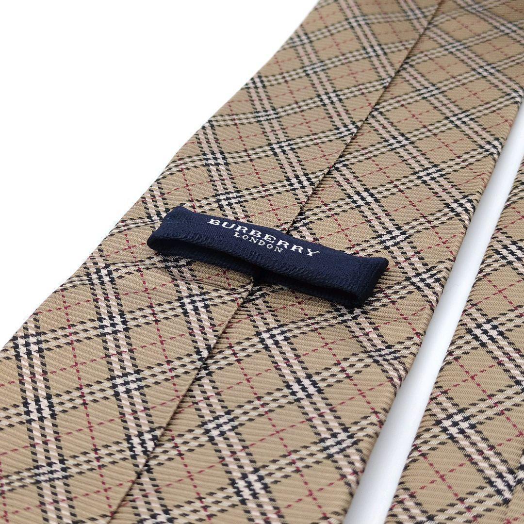 新品未使用】バーバリーロンドン ネクタイ ベージュ ノバチェック