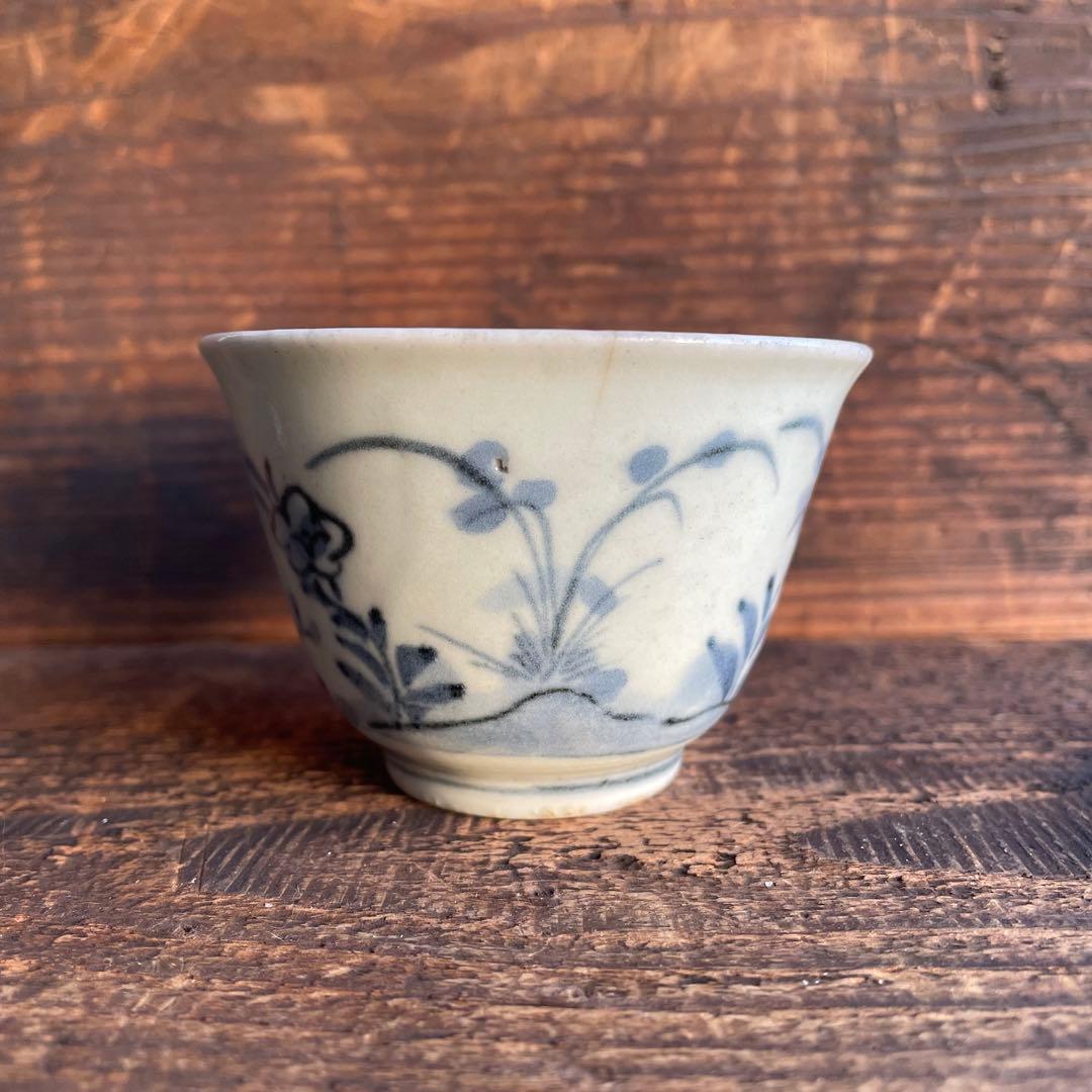 くらわんか猪口 蕎麦猪口 盃 肥前磁器 古伊万里 古波佐見焼 初期伊万里