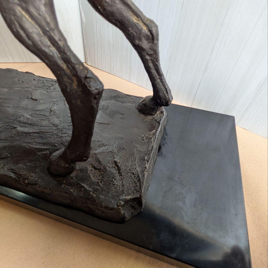 友澤正彦】春風 馬 ブロンズ像 1977年 銅製 置物 彫刻 オブジェ