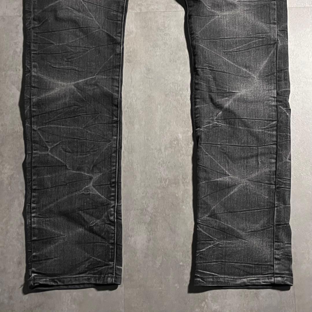 00s archive デニムパンツ Y2K opium 平成 鬼ヒゲ フェード - メルカリ