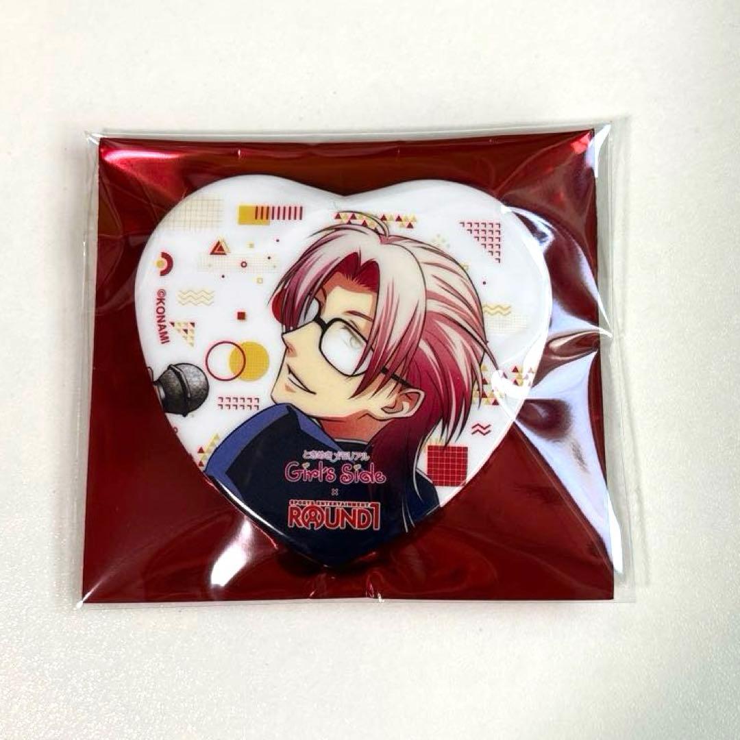 ときメモgs 七ツ森実 ハート缶バッジ ラウンドワンコラボ - メルカリ