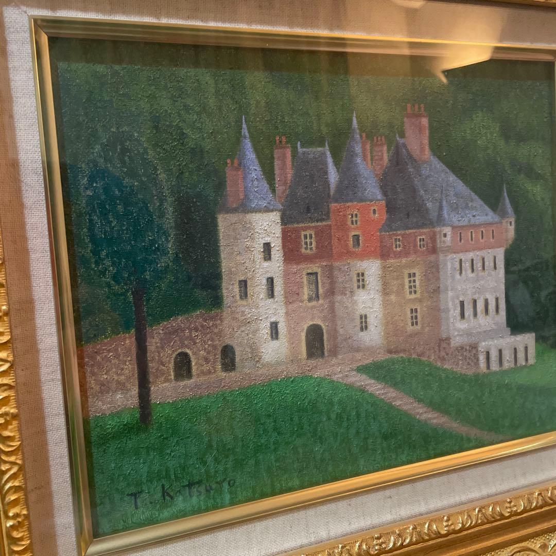 古城肉筆油畫畫作勝呂隆光風景畫藝術品室內裝飾真跡F3號- 日本Mercari