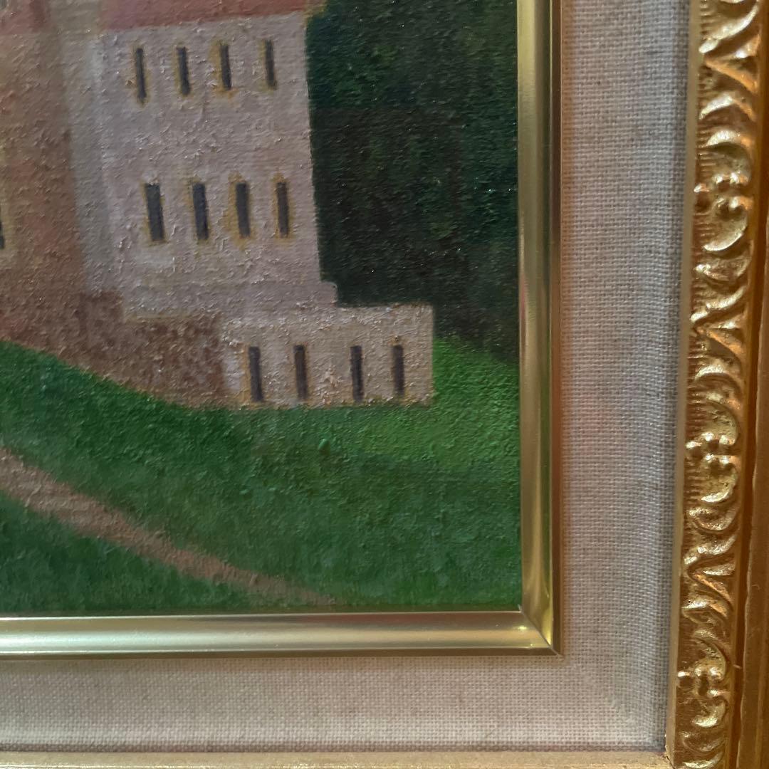 古城肉筆油畫畫作勝呂隆光風景畫藝術品室內裝飾真跡F3號- 日本Mercari